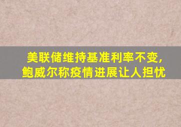 美联储维持基准利率不变,鲍威尔称疫情进展让人担忧