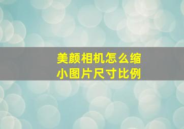 美颜相机怎么缩小图片尺寸比例