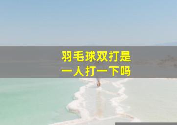 羽毛球双打是一人打一下吗