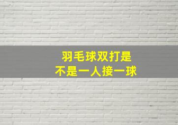 羽毛球双打是不是一人接一球