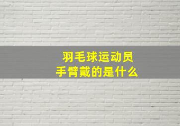 羽毛球运动员手臂戴的是什么