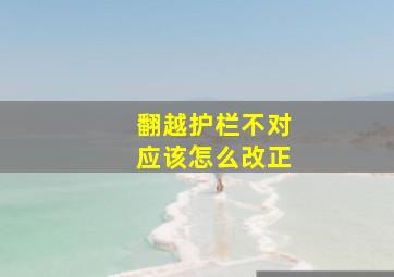 翻越护栏不对应该怎么改正