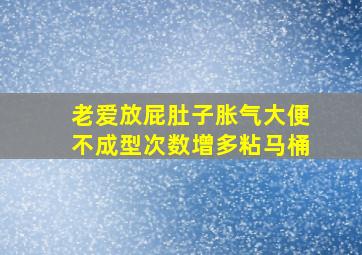 老爱放屁肚子胀气大便不成型次数增多粘马桶