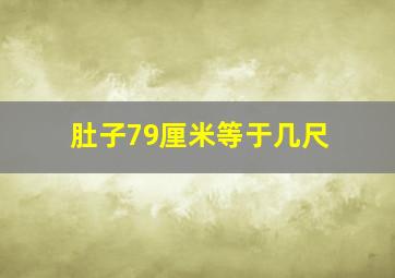 肚子79厘米等于几尺