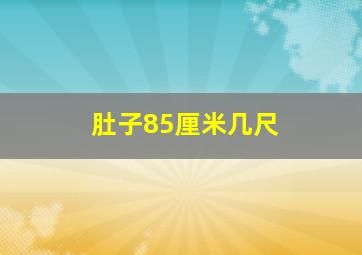 肚子85厘米几尺