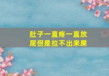 肚子一直疼一直放屁但是拉不出来屎