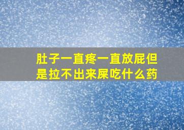 肚子一直疼一直放屁但是拉不出来屎吃什么药