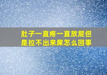 肚子一直疼一直放屁但是拉不出来屎怎么回事