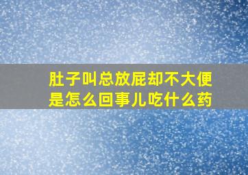 肚子叫总放屁却不大便是怎么回事儿吃什么药