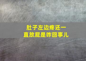 肚子左边疼还一直放屁是咋回事儿