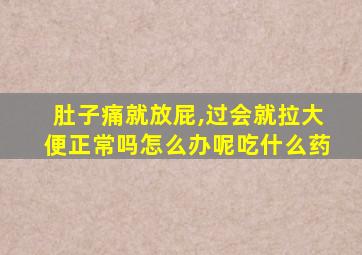 肚子痛就放屁,过会就拉大便正常吗怎么办呢吃什么药