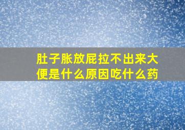 肚子胀放屁拉不出来大便是什么原因吃什么药