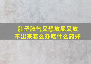 肚子胀气又想放屁又放不出来怎么办吃什么药好