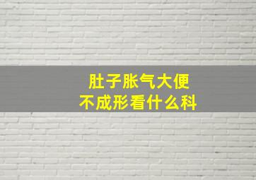 肚子胀气大便不成形看什么科