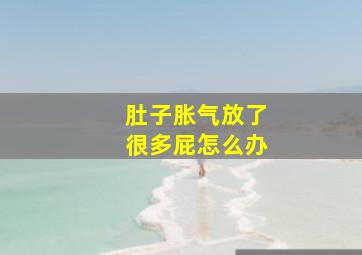 肚子胀气放了很多屁怎么办