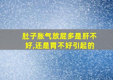 肚子胀气放屁多是肝不好,还是胃不好引起的