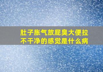 肚子胀气放屁臭大便拉不干净的感觉是什么病