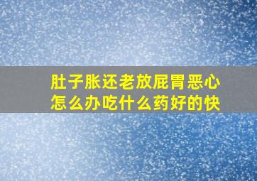 肚子胀还老放屁胃恶心怎么办吃什么药好的快