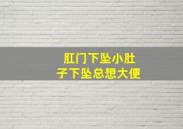 肛门下坠小肚子下坠总想大便