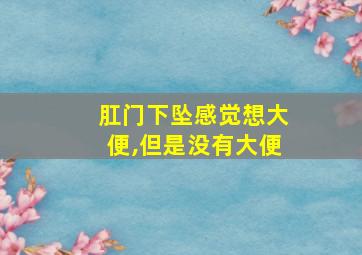 肛门下坠感觉想大便,但是没有大便