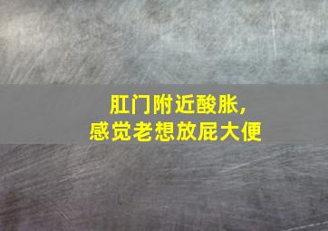 肛门附近酸胀,感觉老想放屁大便