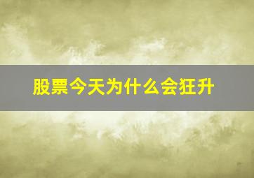 股票今天为什么会狂升