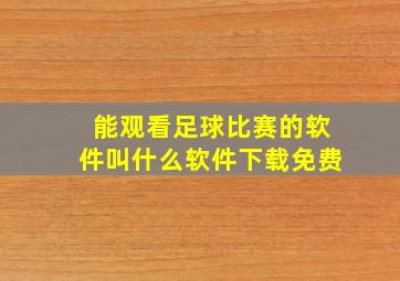 能观看足球比赛的软件叫什么软件下载免费