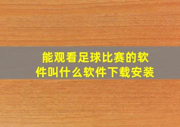 能观看足球比赛的软件叫什么软件下载安装