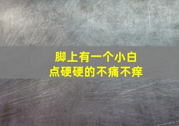 脚上有一个小白点硬硬的不痛不痒