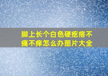 脚上长个白色硬疙瘩不痛不痒怎么办图片大全