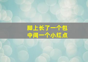 脚上长了一个包中间一个小红点