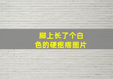 脚上长了个白色的硬疙瘩图片