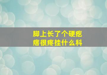 脚上长了个硬疙瘩很疼挂什么科