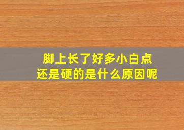 脚上长了好多小白点还是硬的是什么原因呢