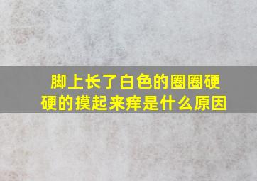 脚上长了白色的圈圈硬硬的摸起来痒是什么原因