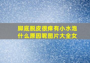 脚底脱皮很痒有小水泡什么原因呢图片大全女