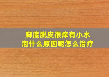 脚底脱皮很痒有小水泡什么原因呢怎么治疗