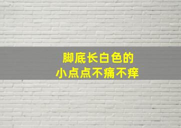 脚底长白色的小点点不痛不痒