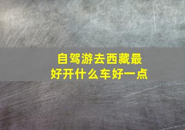 自驾游去西藏最好开什么车好一点