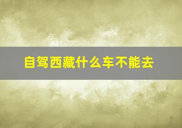 自驾西藏什么车不能去