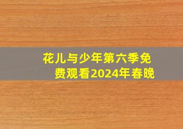 花儿与少年第六季免费观看2024年春晚