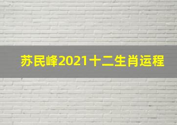 苏民峰2021十二生肖运程