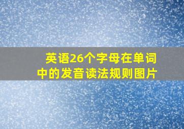 英语26个字母在单词中的发音读法规则图片