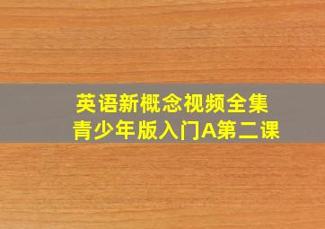 英语新概念视频全集青少年版入门A第二课