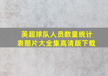 英超球队人员数量统计表图片大全集高清版下载