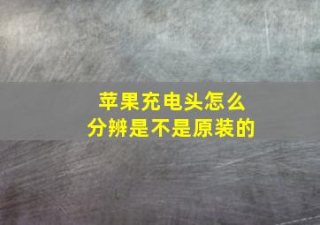 苹果充电头怎么分辨是不是原装的