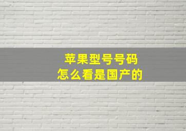 苹果型号号码怎么看是国产的