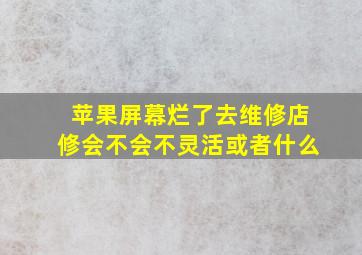 苹果屏幕烂了去维修店修会不会不灵活或者什么