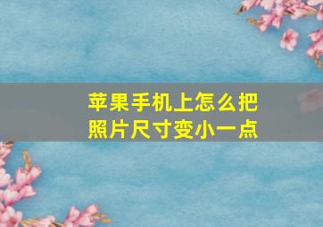 苹果手机上怎么把照片尺寸变小一点