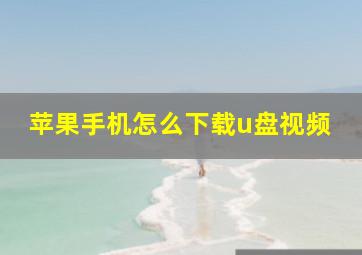 苹果手机怎么下载u盘视频